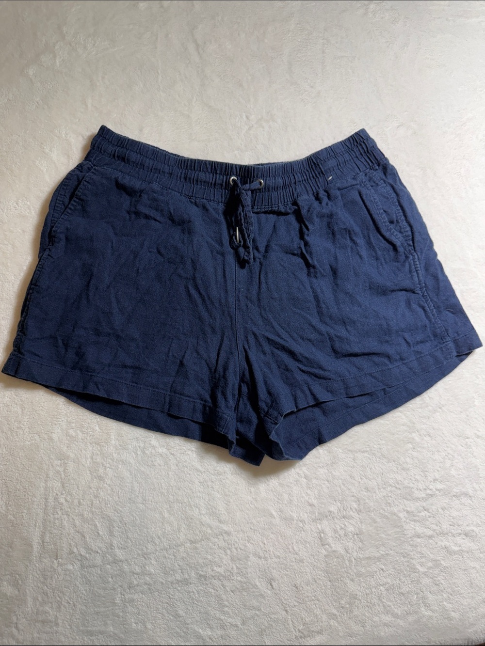 Gap Linen Blend Women's Navy Drawstring Casual Shorts